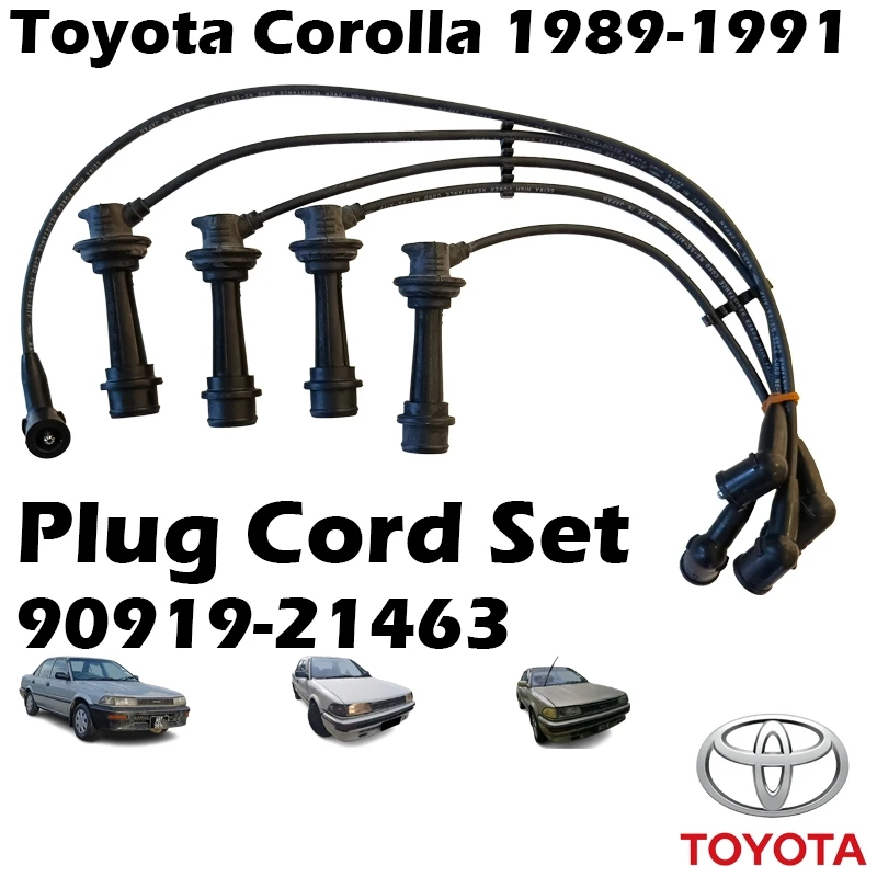 SEIWA Toyota Corolla 1989‑1991 Resistance Plug Cord Set 90919-21463 Ignition Cable Spark Plug Wire