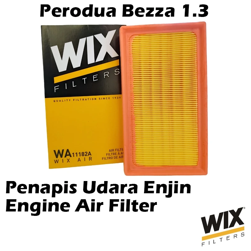 WIX BY MANN And HUMMEL Engine Air Filter WA11182A For Perodua Bezza 1.3