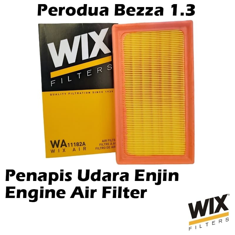 WIX BY MANN And HUMMEL Engine Air Filter WA11182A For Perodua Bezza 1.3