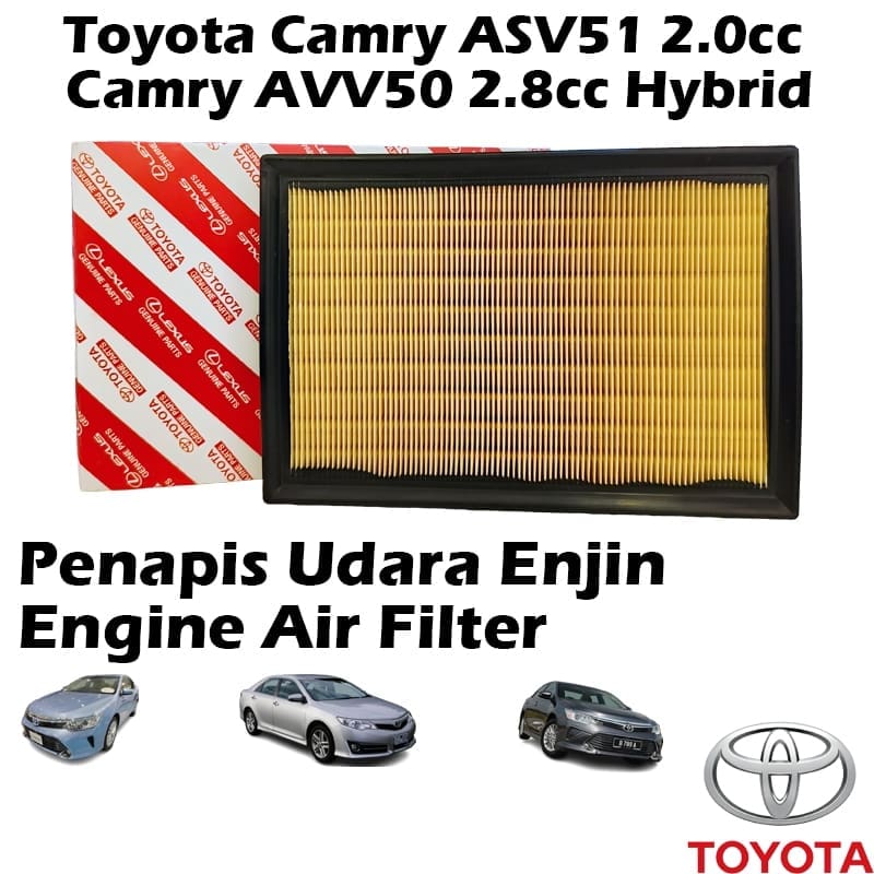 Engine Air Filter For Toyota Camry ASV51 2.0cc / AVV50 2.8cc Hybrid 17801-0V040