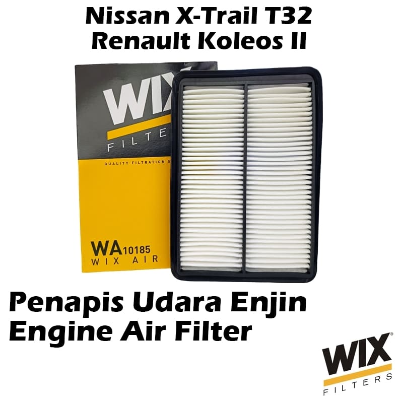 WIX BY MANN And HUMMEL Engine Air Filter WA10185 Nissan X-Trail T32 / Renault Koleos II