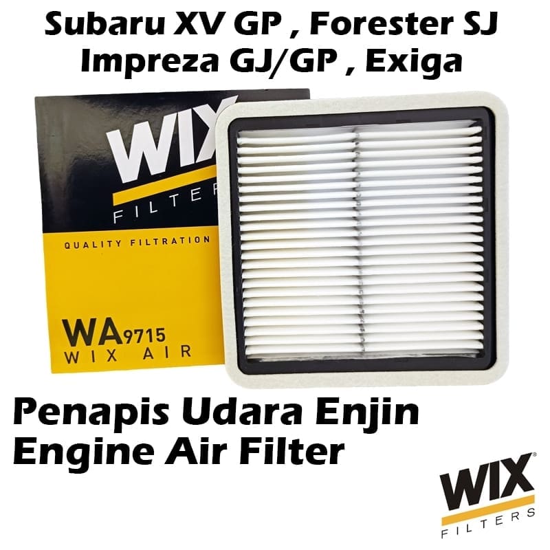 WIX BY MANN And HUMMEL Engine Air Filter WA9715 Subaru XV GP , Forester SJ , Impreza GJ/GP , Exiga