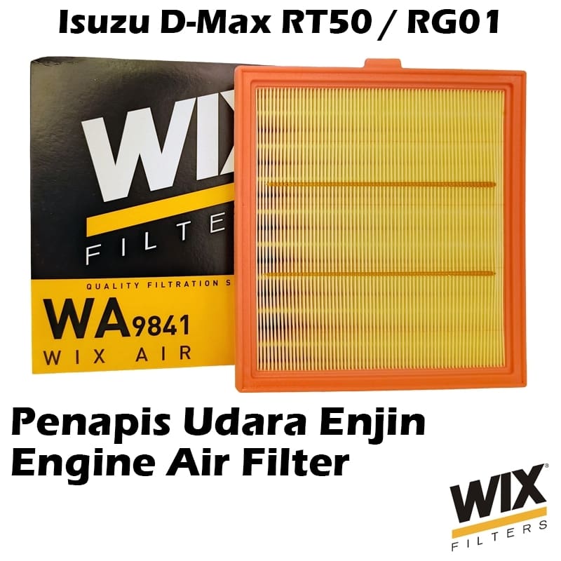 WIX BY MANN And HUMMEL Engine Air Filter WA9841 For Isuzu D-Max RT50 / RG01