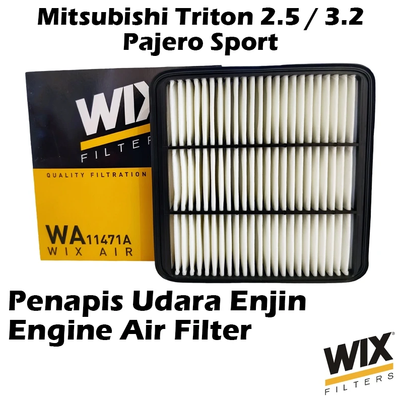 WIX BY MANN And HUMMEL Engine Air Filter WA11471A For Mitsubishi Triton 2.5 / 3.2 , Pajero Sport