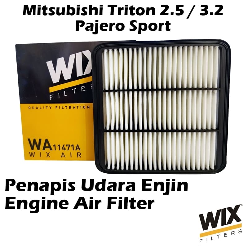 WIX BY MANN And HUMMEL Engine Air Filter WA11471A For Mitsubishi Triton 2.5 / 3.2 , Pajero Sport
