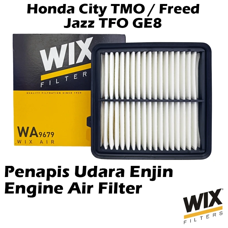 WIX BY MANN And HUMMEL Engine Air Filter WA9679 For Honda City TMO, Jazz TFO GE8, Freed 2009-2013