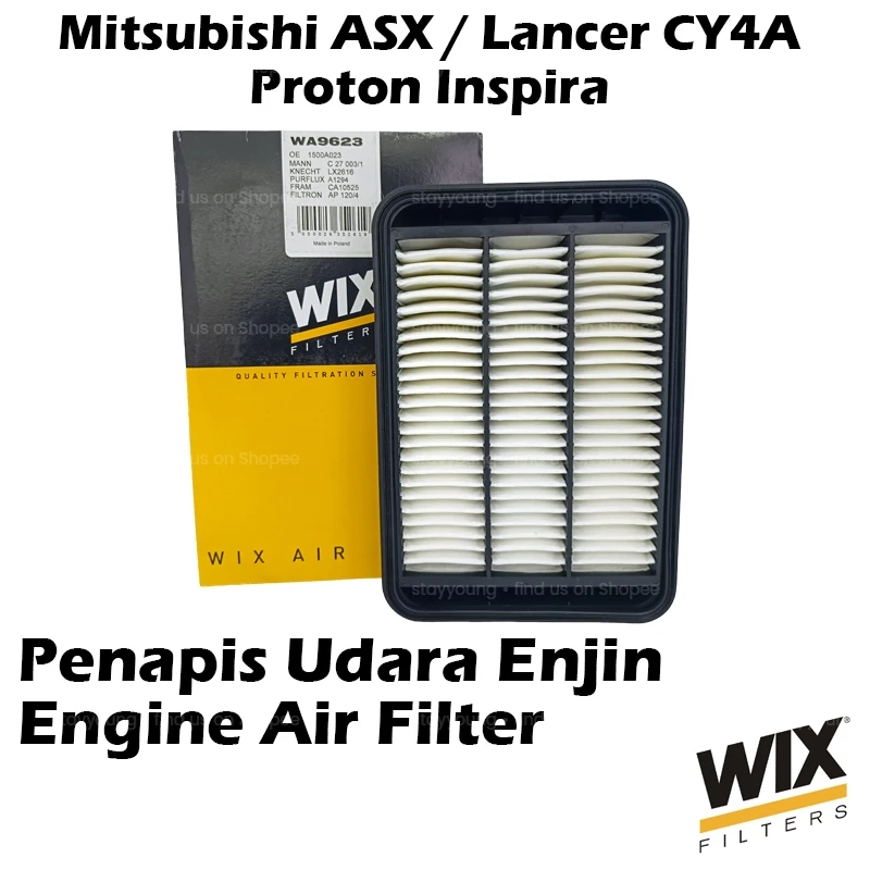 WIX BY MANN And HUMMEL Engine Air Filter WA9623 For Mitsubishi ASX , Lancer CY4A , Proton Inspira