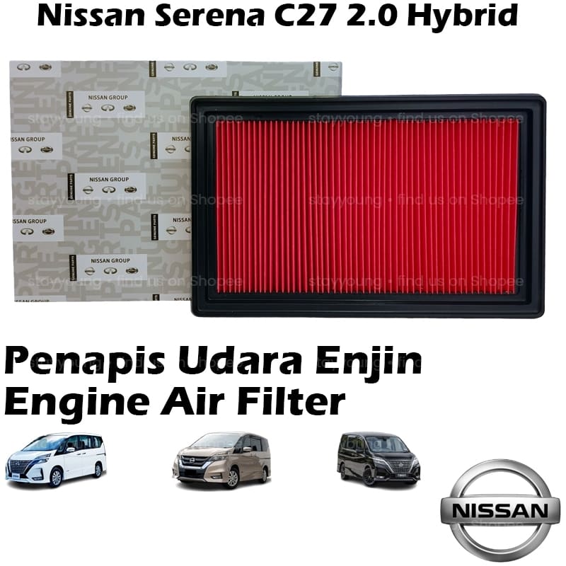 Nissan Serena C27 2.0 Hybrid Engine Air Filter 16546-5TA0A Penapis Udara Enjin