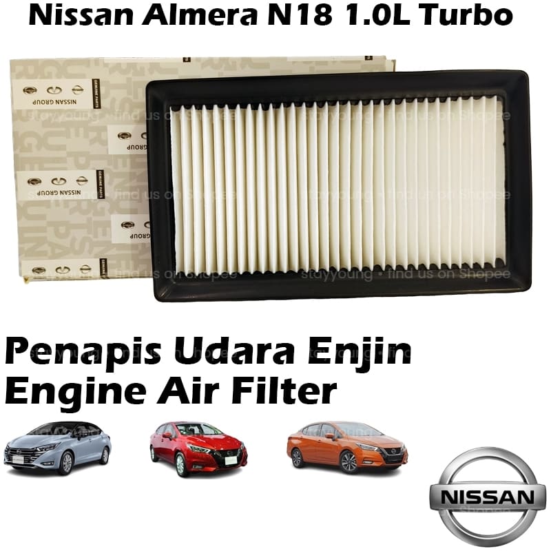 Nissan Almera N18T 1.0 Turbo 2021-2023 Engine Air Filter 16546-5EK0A Penapis Udara Enjin