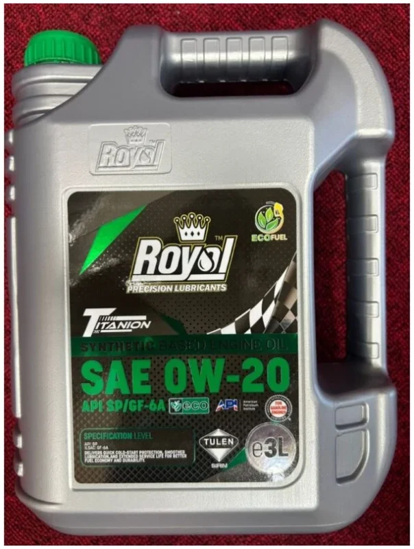 ROYAL PRECISION LUBRICANTS Synthetic Based Engine Oil SAE 0W-20 API SP / ILSAC GF-6A 3L