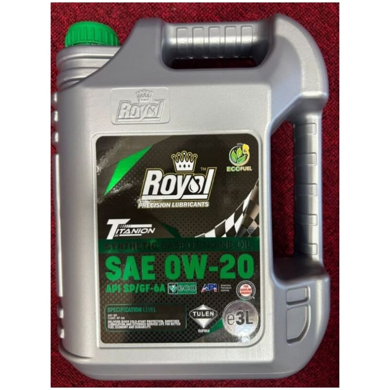 ROYAL PRECISION LUBRICANTS Synthetic Based Engine Oil SAE 0W-20 API SP / ILSAC GF-6A 3L