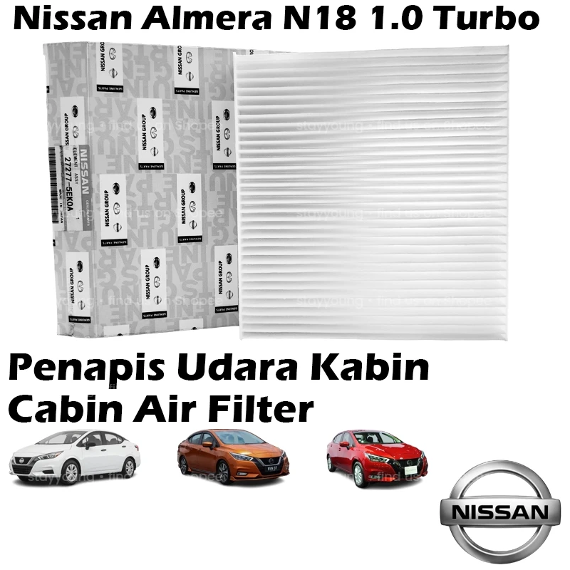 Original Nissan Almera N18 1.0 Turbo Cabin Air Filter 27277-5EK0A