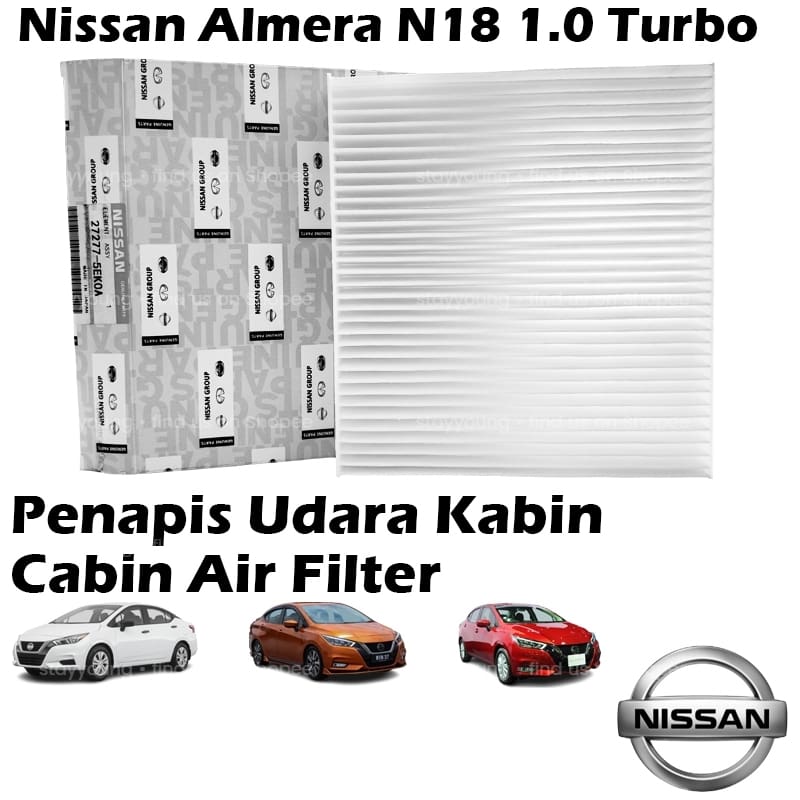 Original Nissan Almera N18 1.0 Turbo Cabin Air Filter 27277-5EK0A