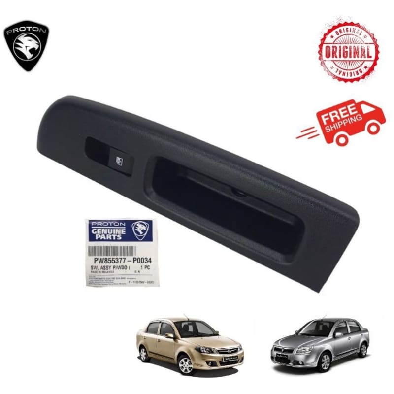 Proton Saga Blm Fl Flx Power Window Passenger Side Sub & Single Switch With Casing Tingkap Suiz