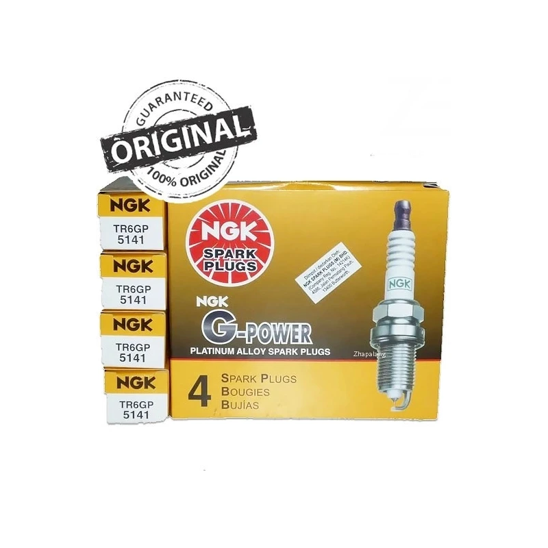 TR6GP 5141 [4PCS] NGK GENUINE PROTON WAJA, BLM, GEN2, PERSONA & SATRIA NEO G-POWER PLATINUM SPARK PLUG ( 1SET )
