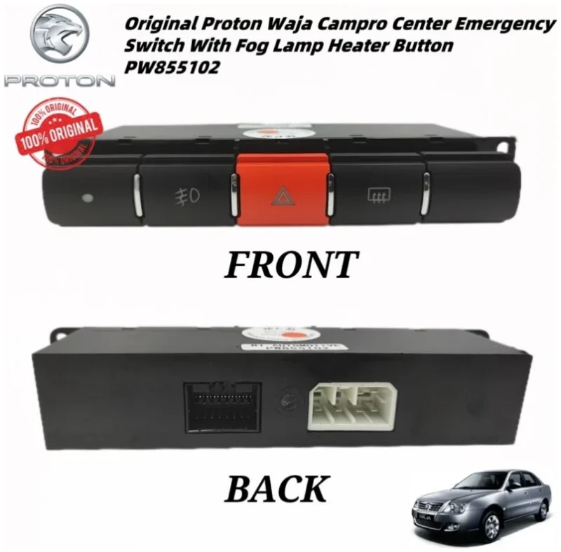 Original Proton Waja Campro Center Emergency Switch With Fog Lamp Heater Button