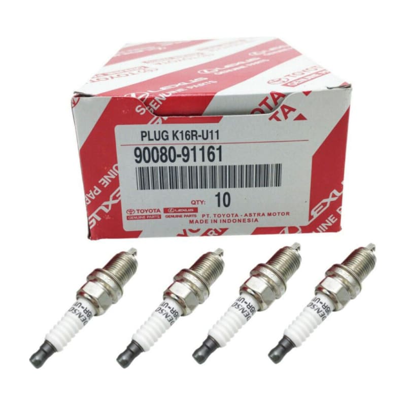 Original Toyota Vios Ncp42, Ncp93, Corolla Ae101, Altis Zze12 Spark Plug Set 4 Unit (K16RU11)