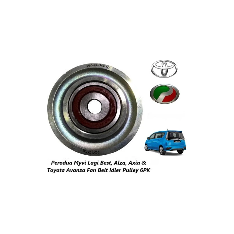 Perodua Myvi Lagi Best, Alza & Toyota Avanza Fan Belt Idler Pulley 6PK