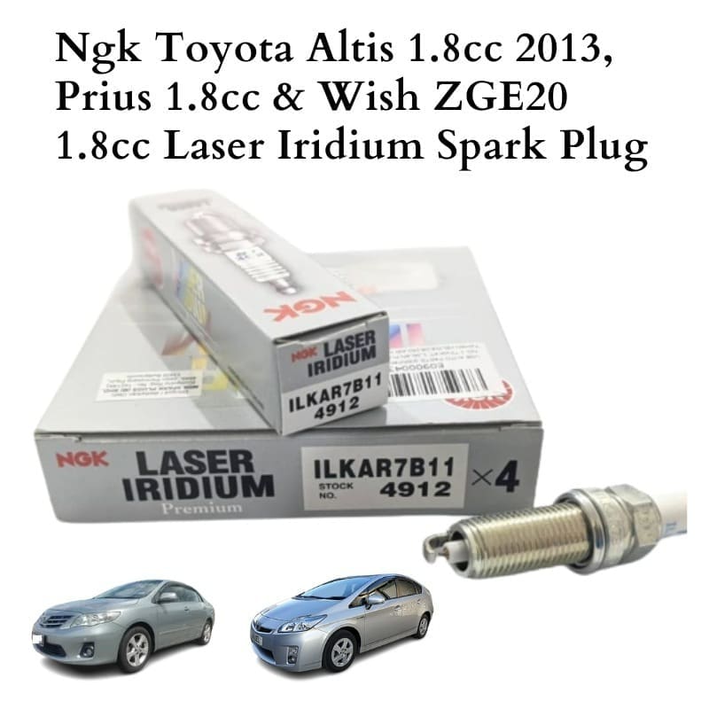 ILKAR7B11 4921 [4pcs] Ngk Toyota Geniune Altis Prius Wish ZGE20 1.8cc Laser Iridium Spark Plug