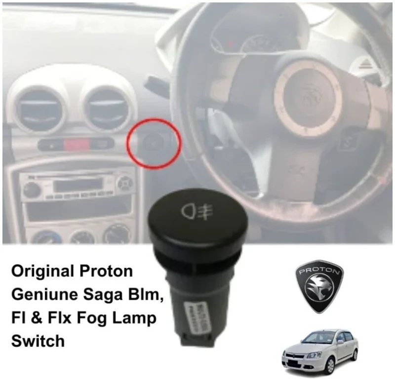Original Proton Geniune Saga Blm, Fl & Flx Fog Lamp Switch (Pw855335)
