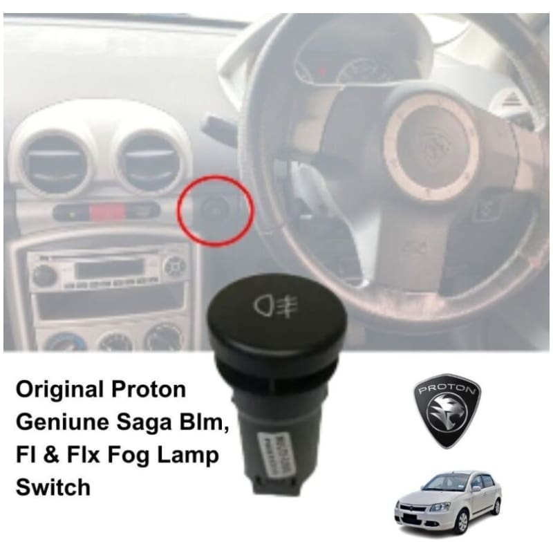 Original Proton Geniune Saga Blm, Fl & Flx Fog Lamp Switch (Pw855335)