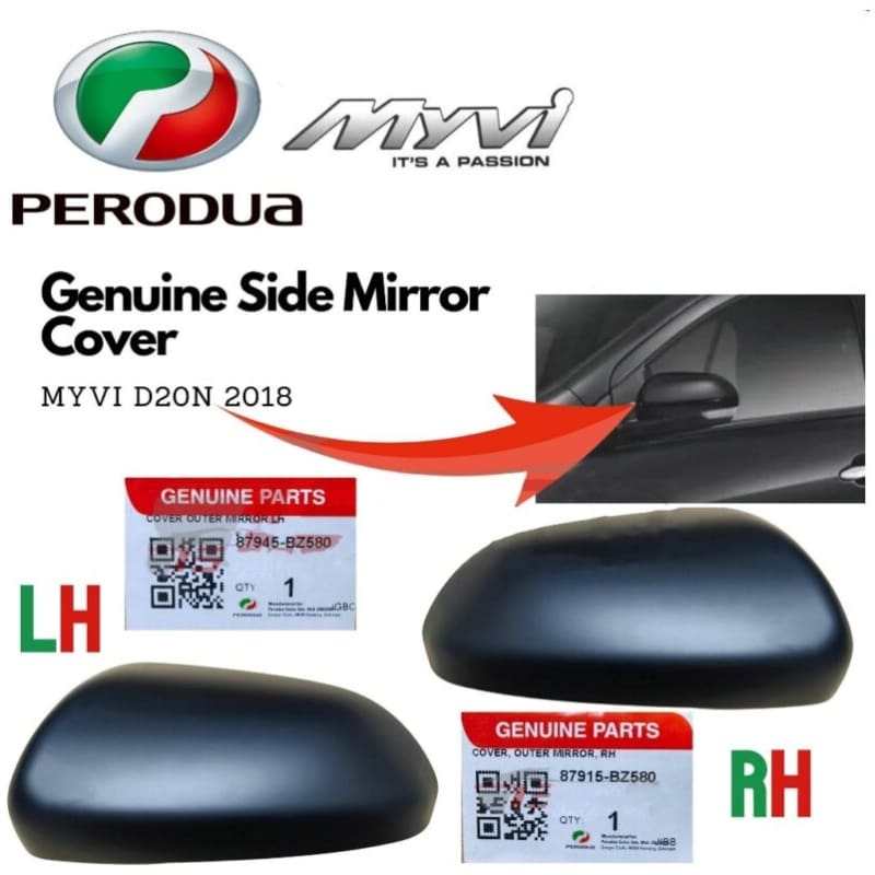 Original Genuine Perodua Myvi D20n Side Mirror Cover LH & RH