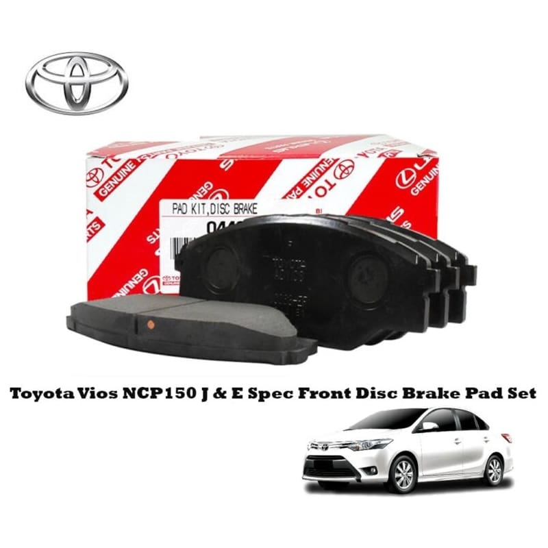 Original Toyota Vios Ncp150 J & E Spec (2014-2018) Front Disc Brake Pad Set (04465-YZZR9)