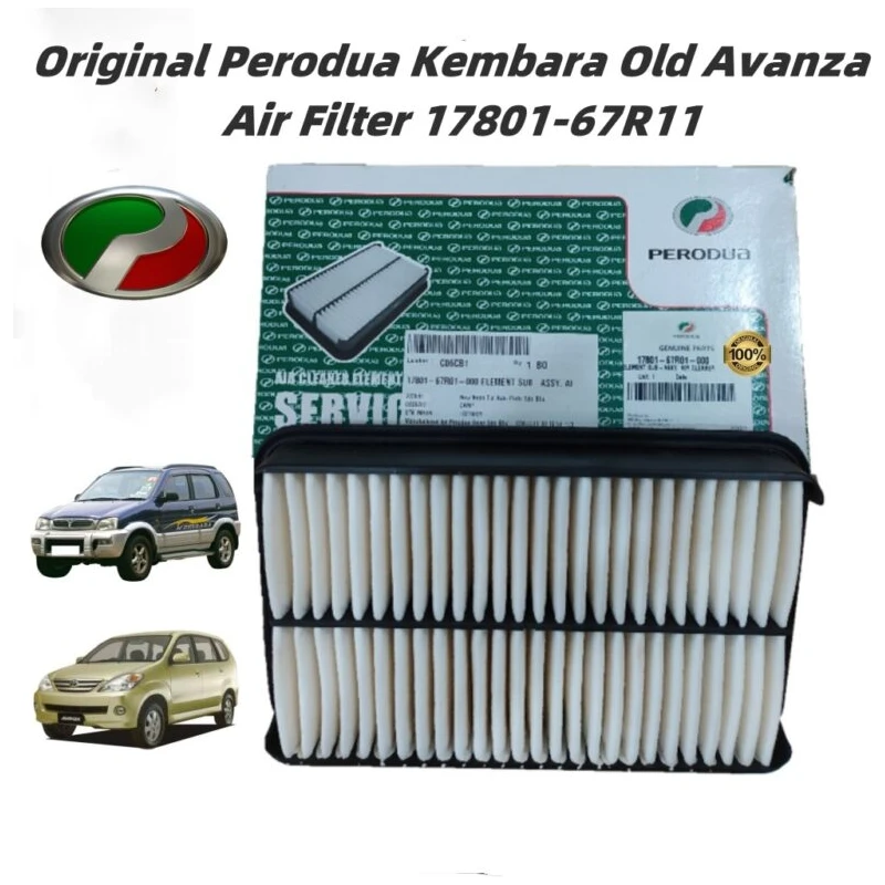 Original Perodua Geniune Kembara Old & Toyota Avanza Air Filter Penapis Udara 17801-67R11