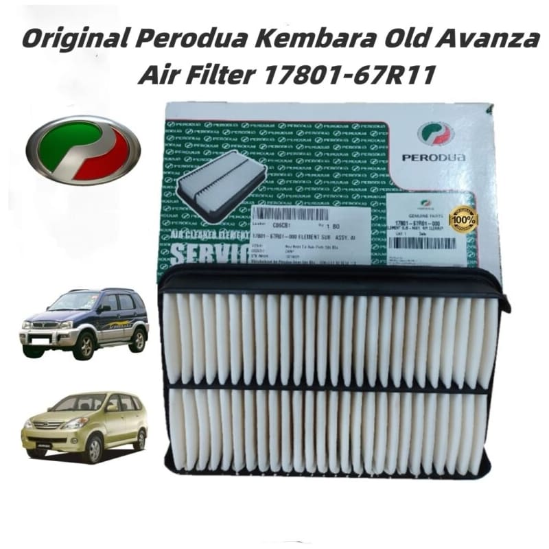 Original Perodua Geniune Kembara Old & Toyota Avanza Air Filter Penapis Udara 17801-67R11