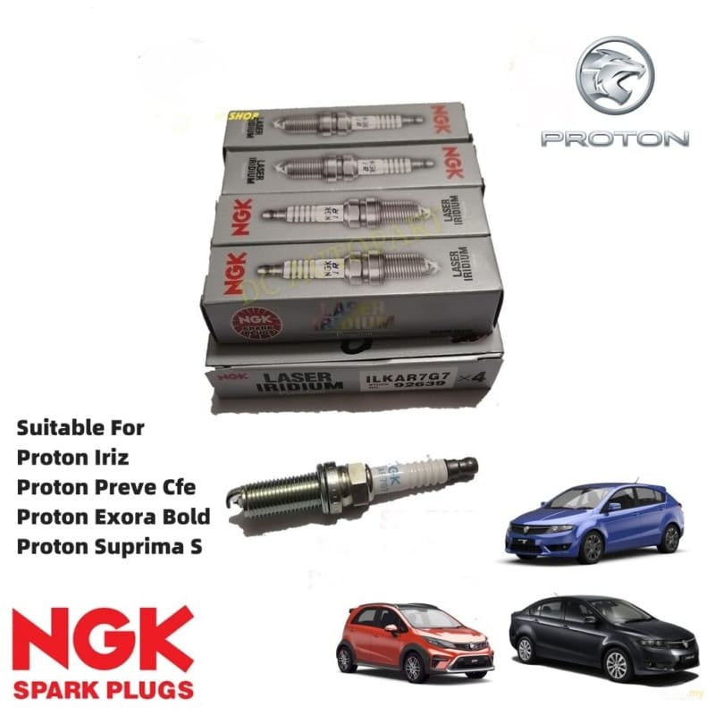 ILKAR7G7 92639 [4PCS] NGK Geniune Proton Preve Cfe Exora Bold Iriz Suprima S Iridium Laser Spark Plug