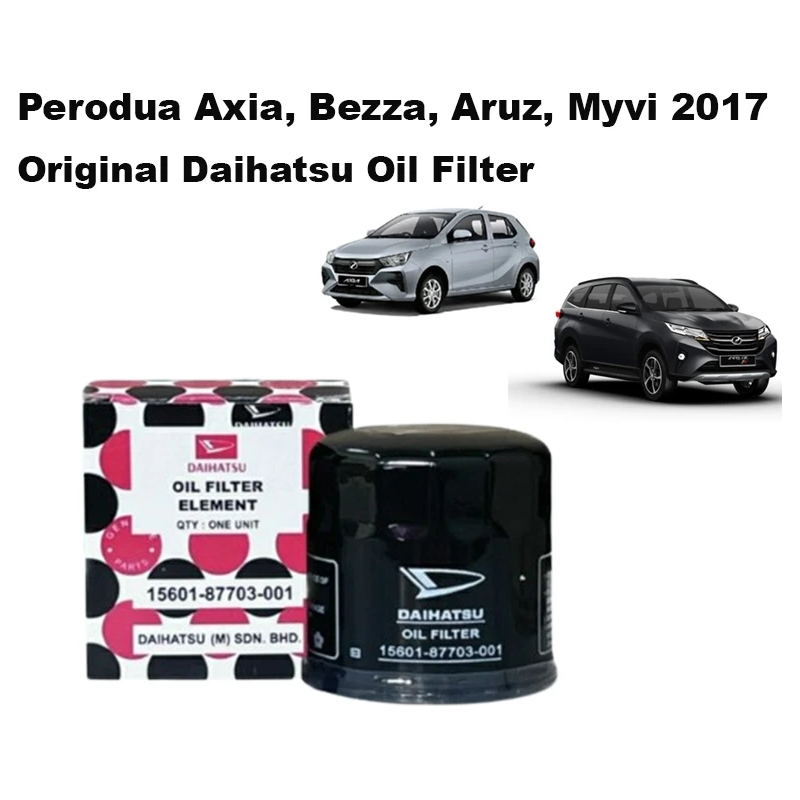 Original Daihatsu Geniune Perodua Axia, Bezza, Aruz, Myvi 2017 Oil Filter