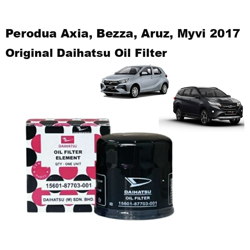 Original Daihatsu Geniune Perodua Axia, Bezza, Aruz, Myvi 2017 Oil Filter