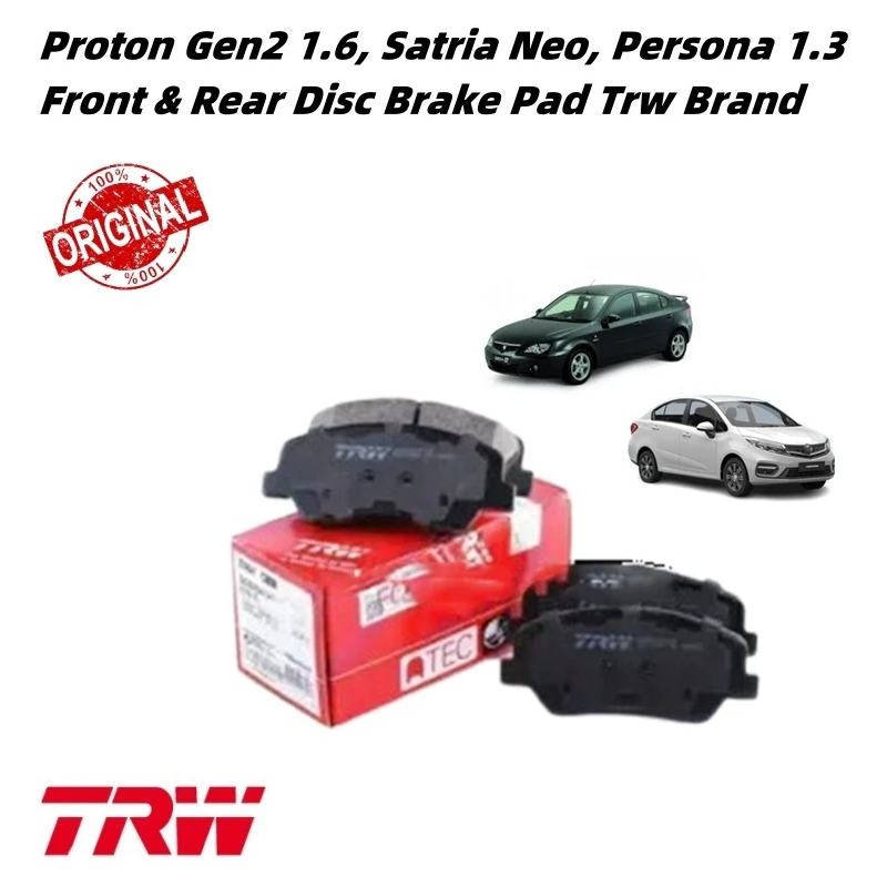 Proton Gen2 1.6, Satria Neo, Persona 1.3 Front & Rear Disc Brake Pad Trw Brand