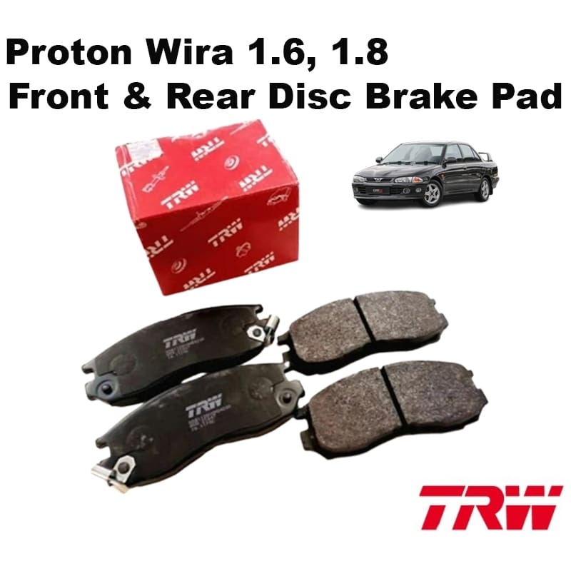 Proton Wira 1.6, 1.8 Front & Rear Disc Brake Pad Trw Brand
