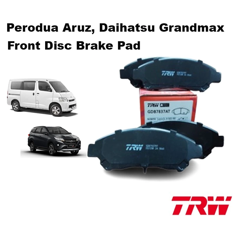 Perodua Aruz, Daihatsu Grandmax Front Disc Brake Pad Trw Brand