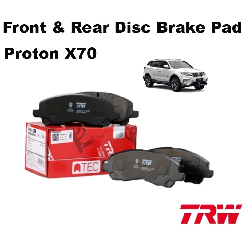 Proton X70 Front & Rear Disc Brake Pad Trw Brand