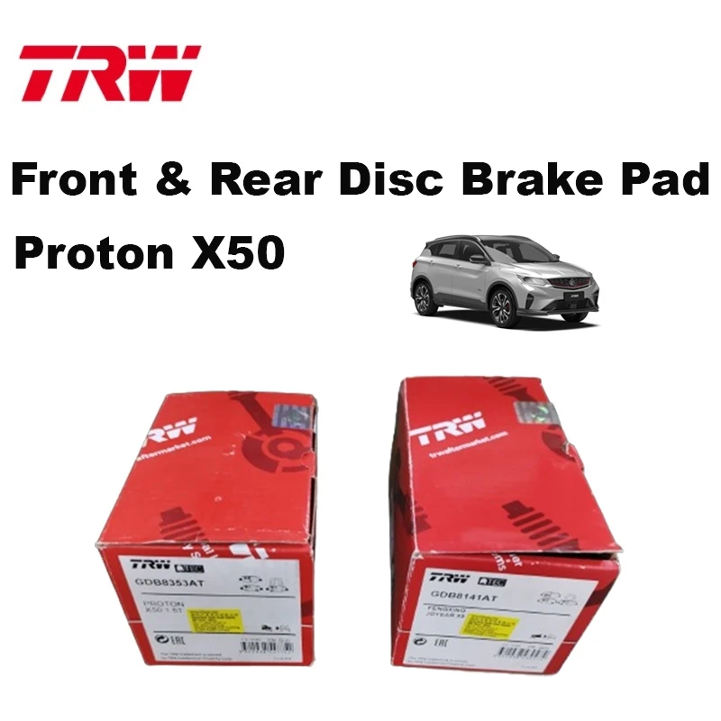 Proton X50 Front & Rear Disc Brake Pad Trw Brand