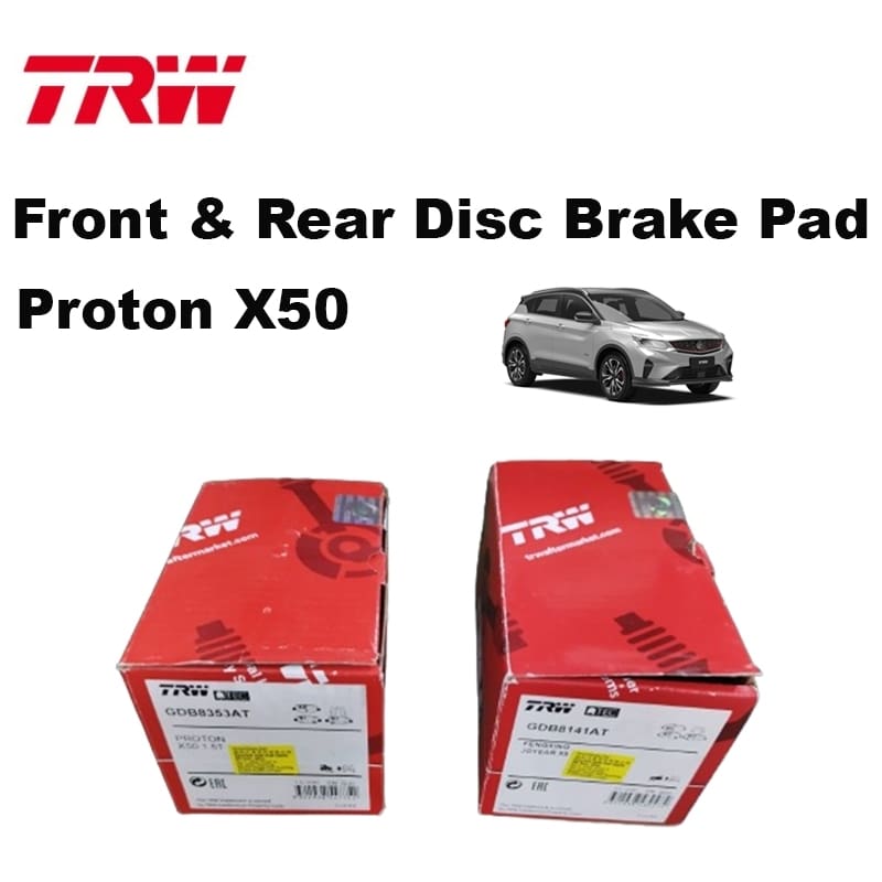 Proton X50 Front & Rear Disc Brake Pad Trw Brand