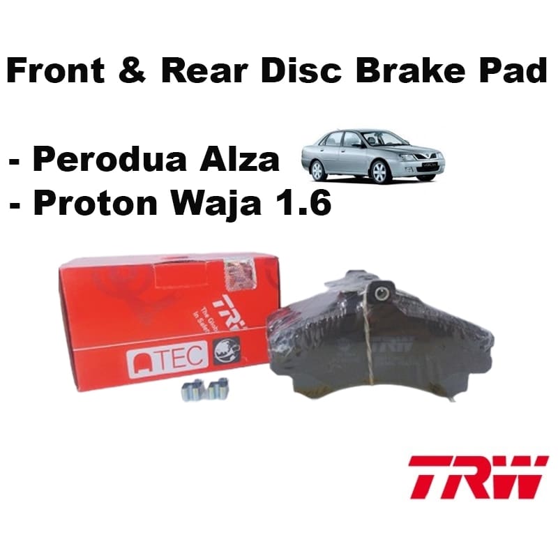 Proton Waja 1.6, Perodua Alza Front & Rear Disc Brake Pad Trw Brand