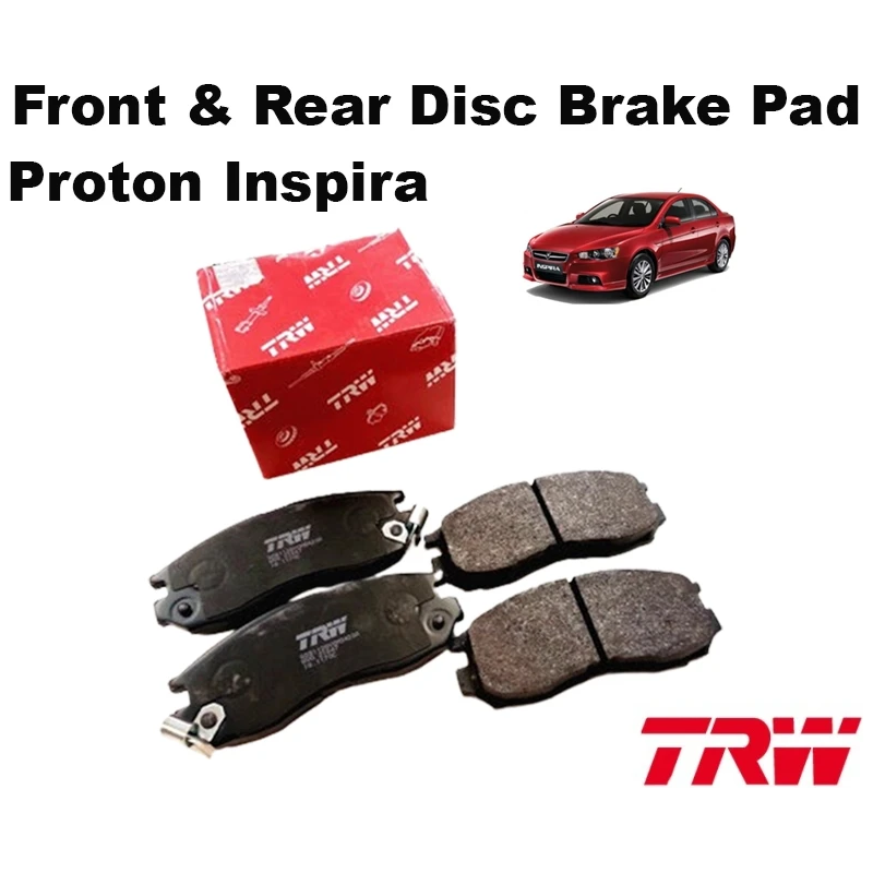 Proton Inspira Front & Rear Disc Brake Pad Trw Brand