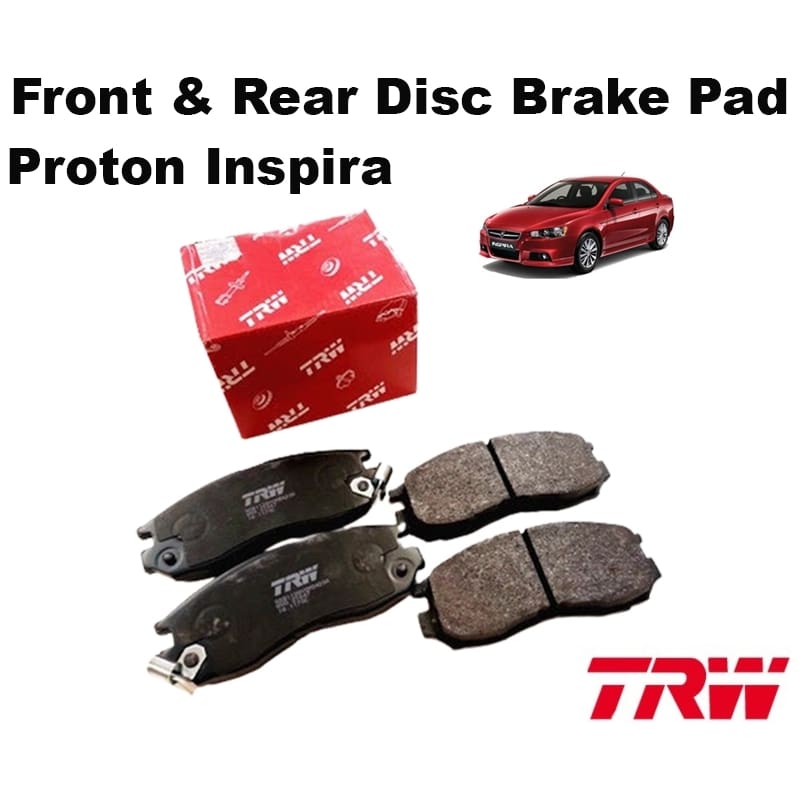 Proton Inspira Front & Rear Disc Brake Pad Trw Brand