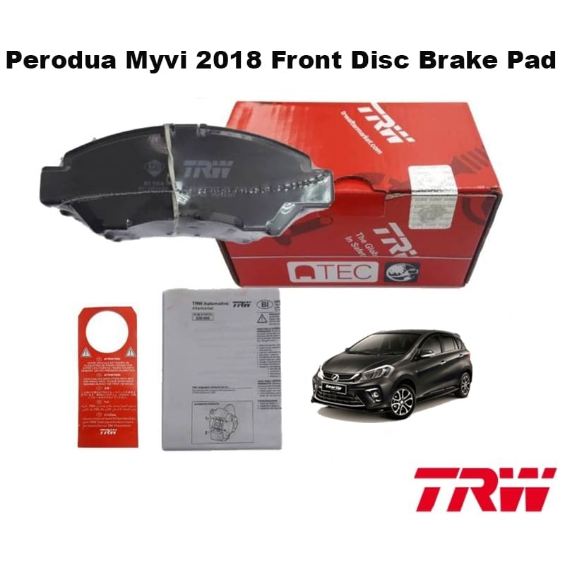 Perodua Myvi 2018 Front Disc Brake Pad Trw Brand