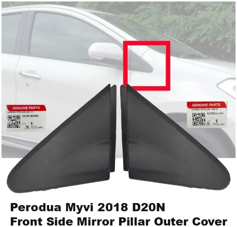 Original Perodua Myvi 2018 D20N Front Side Mirror Pillar Outer Cover