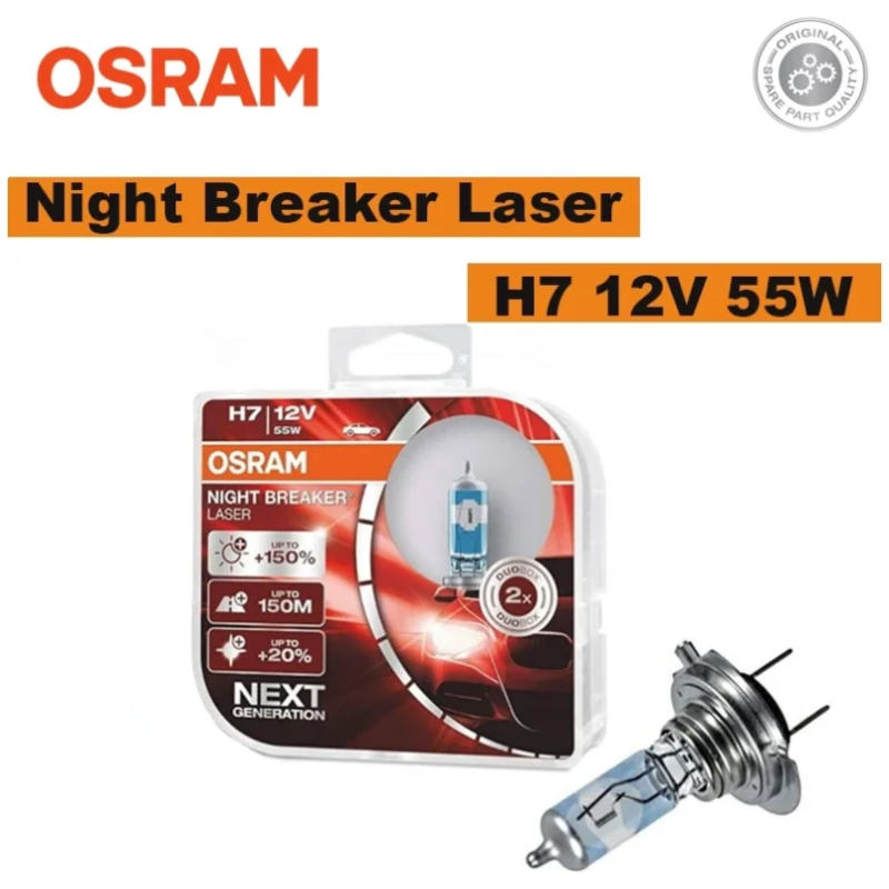64210NL-HCB Osram H7 12V 55W Night Breaker Laser Bulb (+150%)