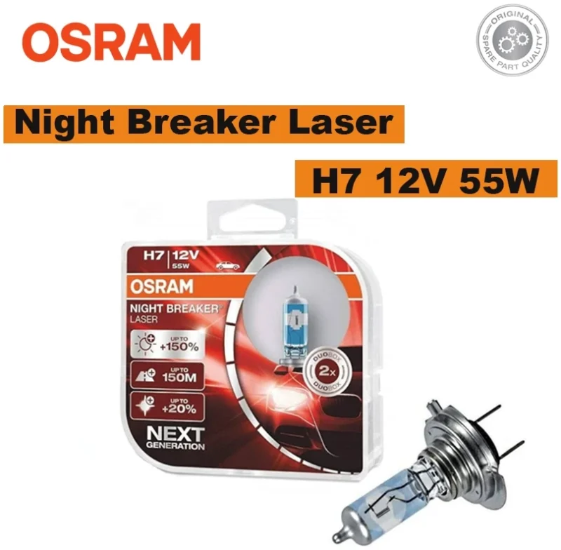 64210NL-HCB Osram H7 12V 55W Night Breaker Laser Bulb (+150%)