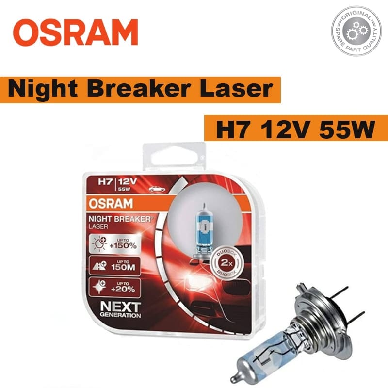 64210NL-HCB Osram H7 12V 55W Night Breaker Laser Bulb (+150%)