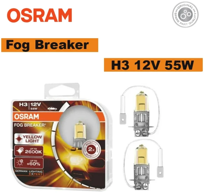62151FBR-HCB Osram H3 12V 55W PK22S Fog Breaker Bulb