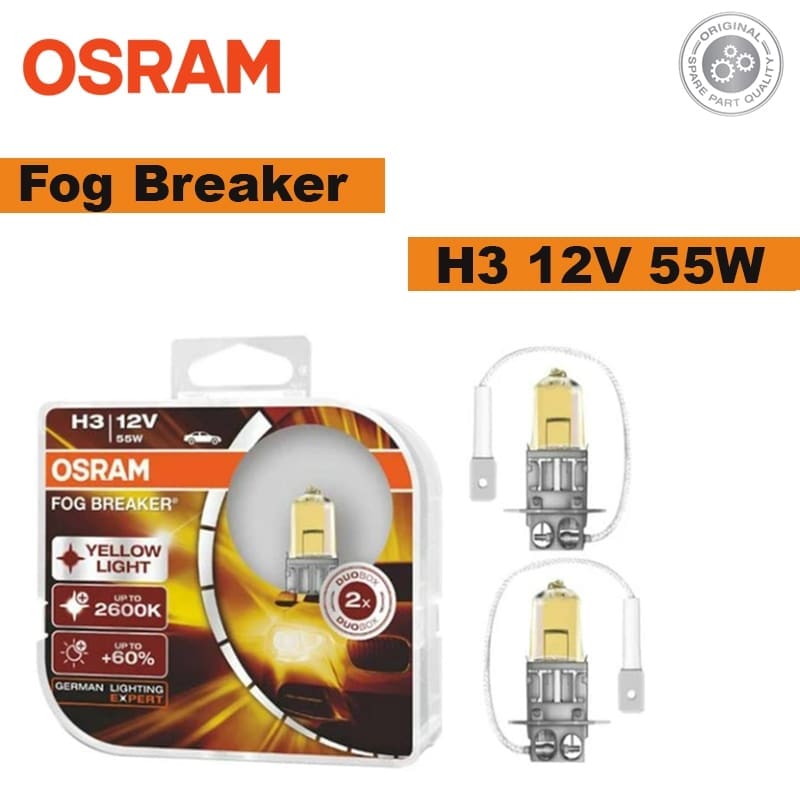 62151FBR-HCB Osram H3 12V 55W PK22S Fog Breaker Bulb