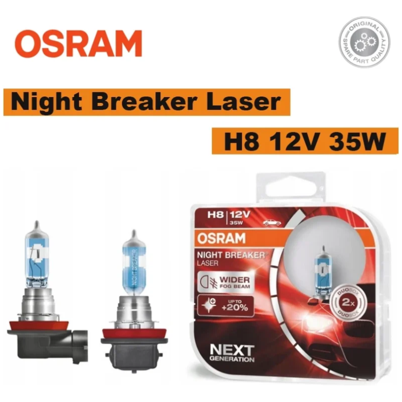 64212NL-HCB Osram H8 12V 35W Night Breaker Laser Bulb (+150%)