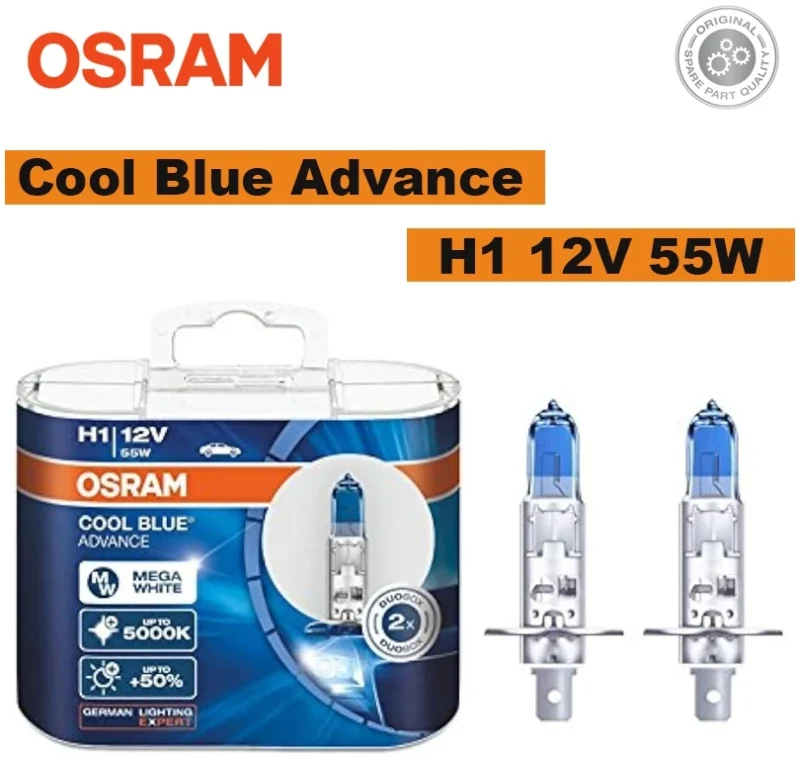 62150CBA-HCB DUO Osram H1 12V 55W P14.5S Cool Blue Advance Bulb